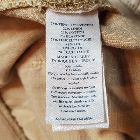 Faherty Women's Size XS Arlie Pull-On Linen Blend Pant Beige WBS2364 - Picture 8 of 9